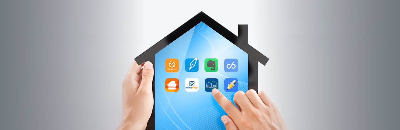 house shaped tablet with apps displaying